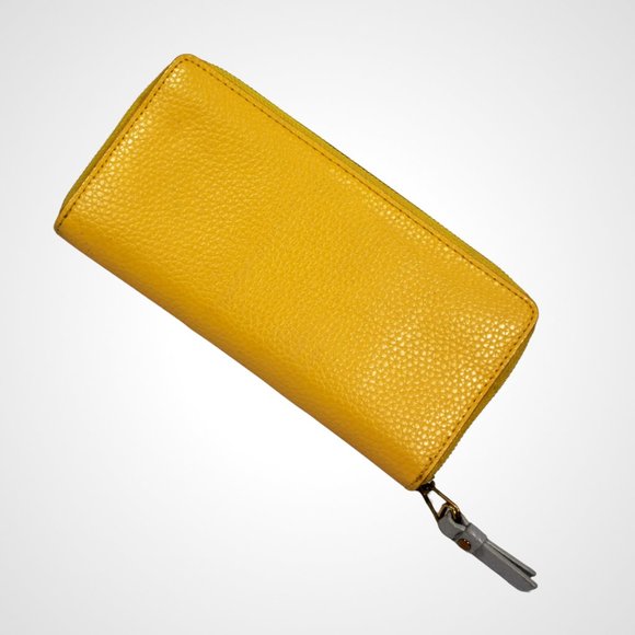 Yellow Leather Anne Klein Bifold Wallet - Picture 4 of 4